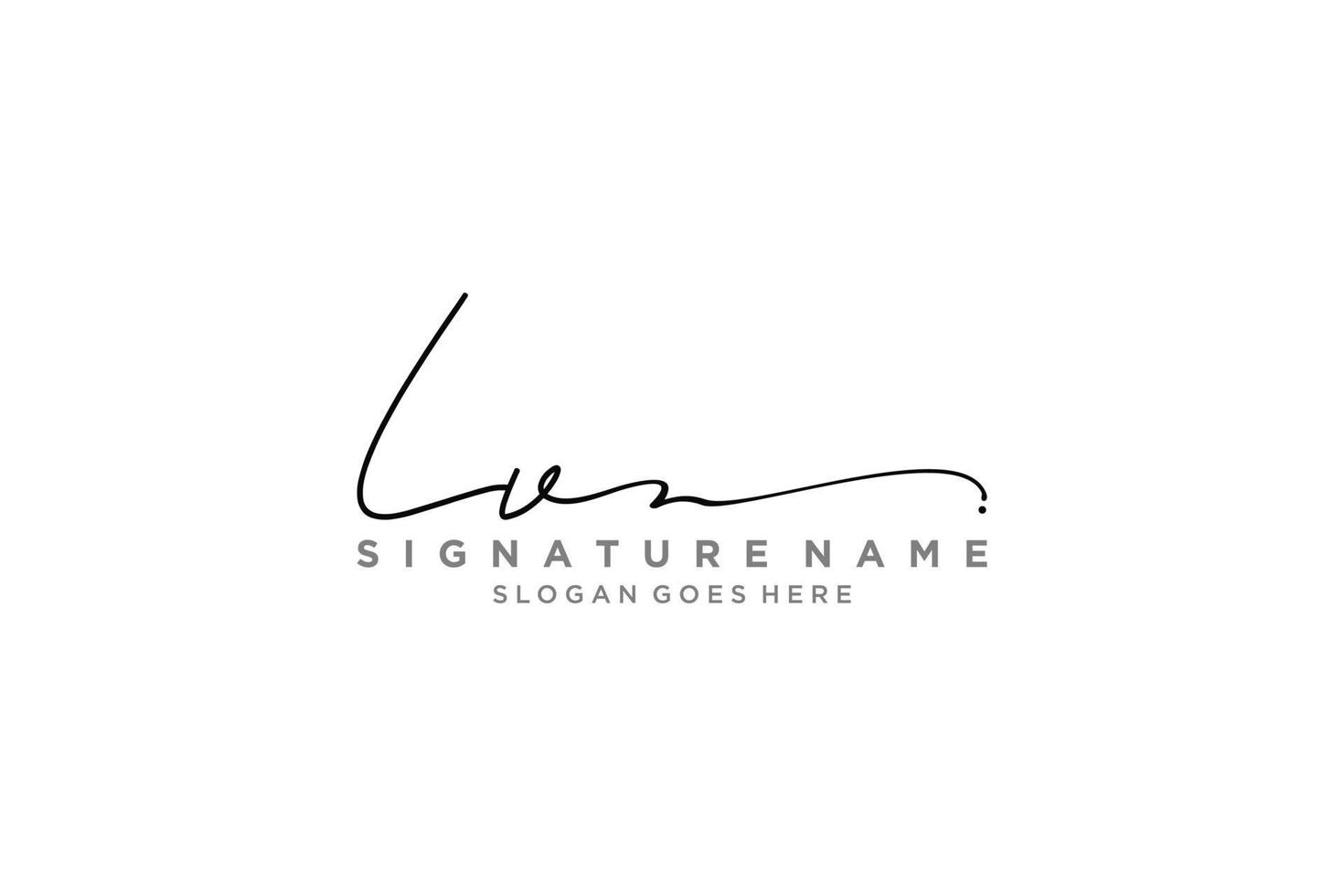 eerste lv brief handtekening logo sjabloon elegant ontwerp logo teken symbool sjabloon vector icoon