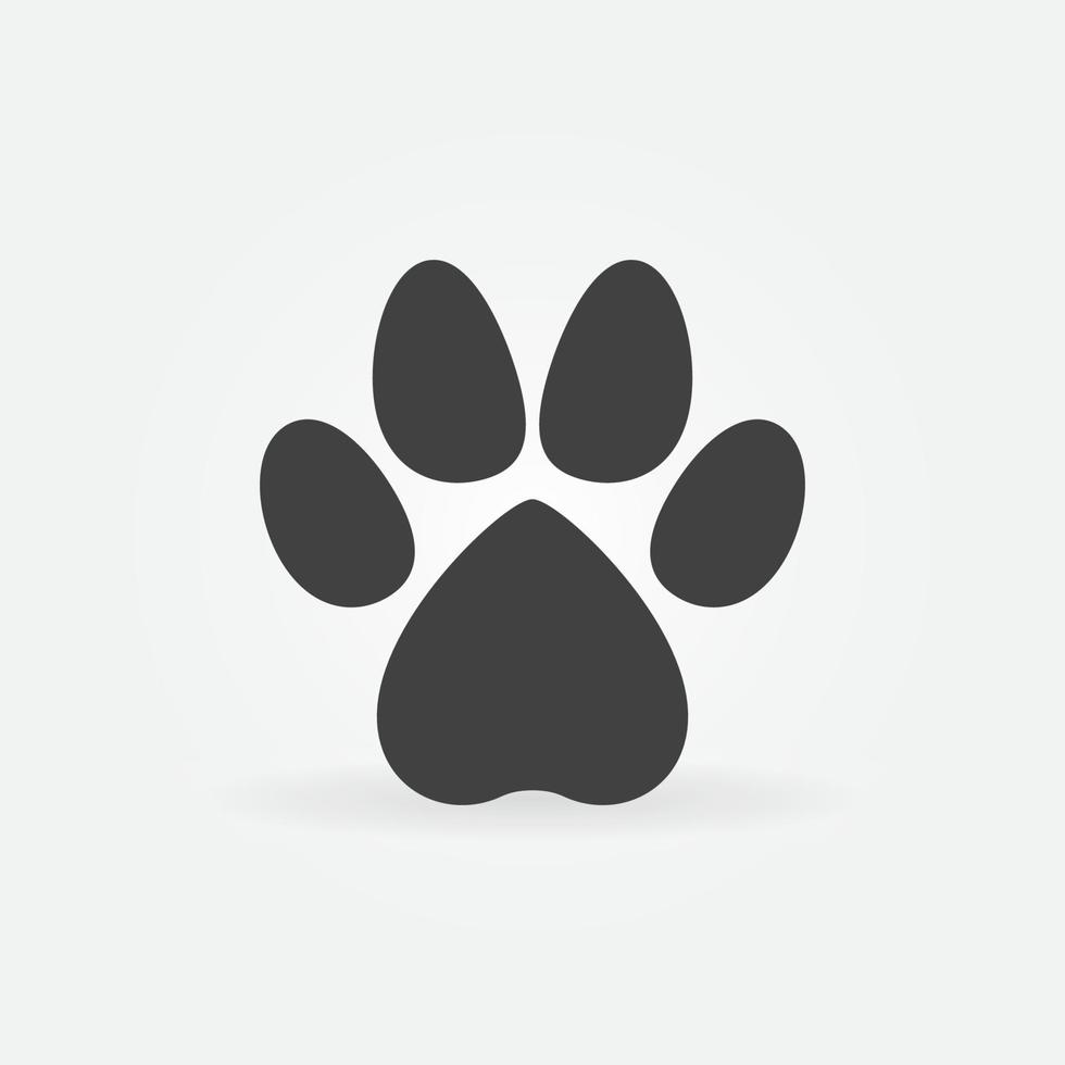 puppy hond poot afdrukken vector concept gemakkelijk icoon of teken