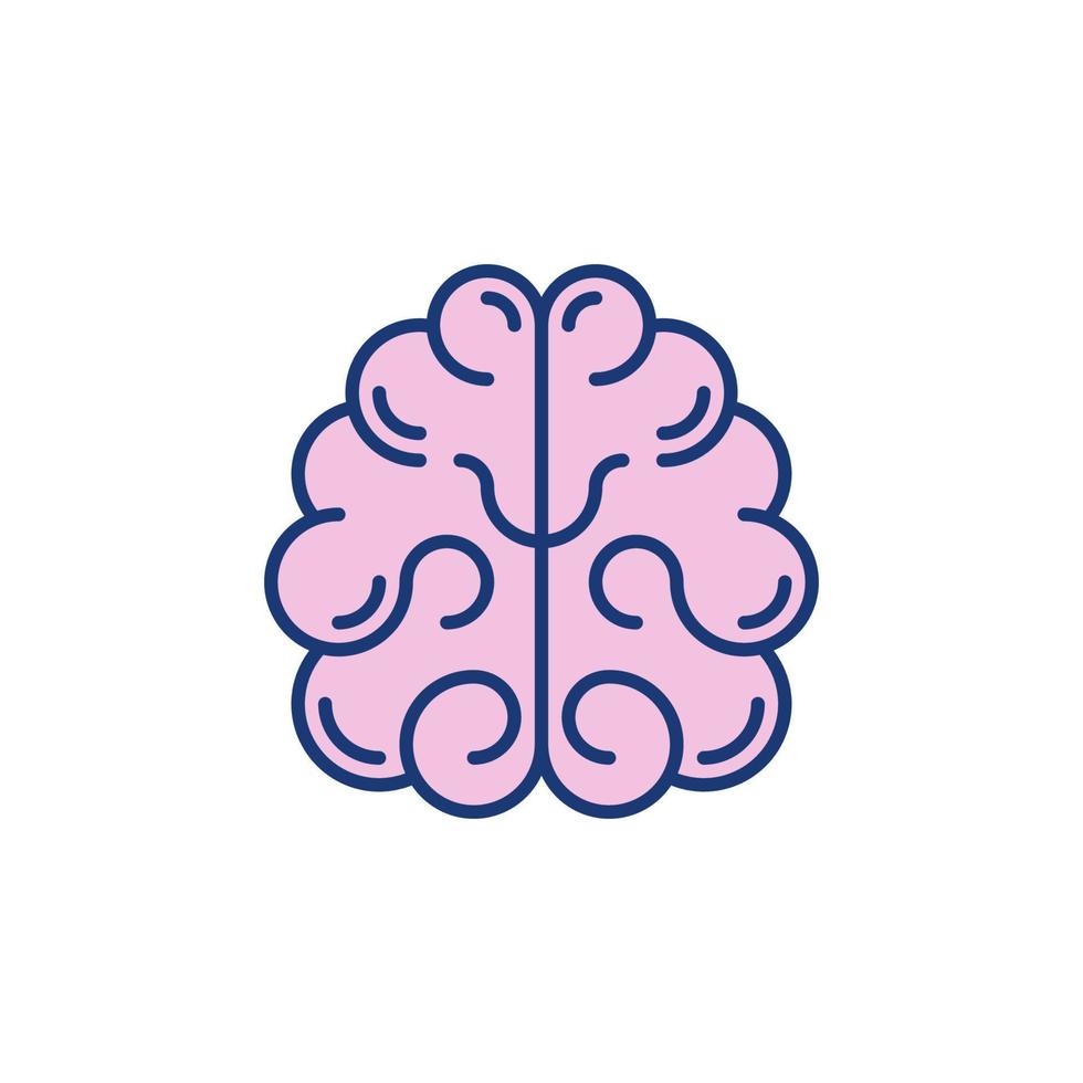 menselijk hersenen gekleurde icoon - vector sympasen modern teken