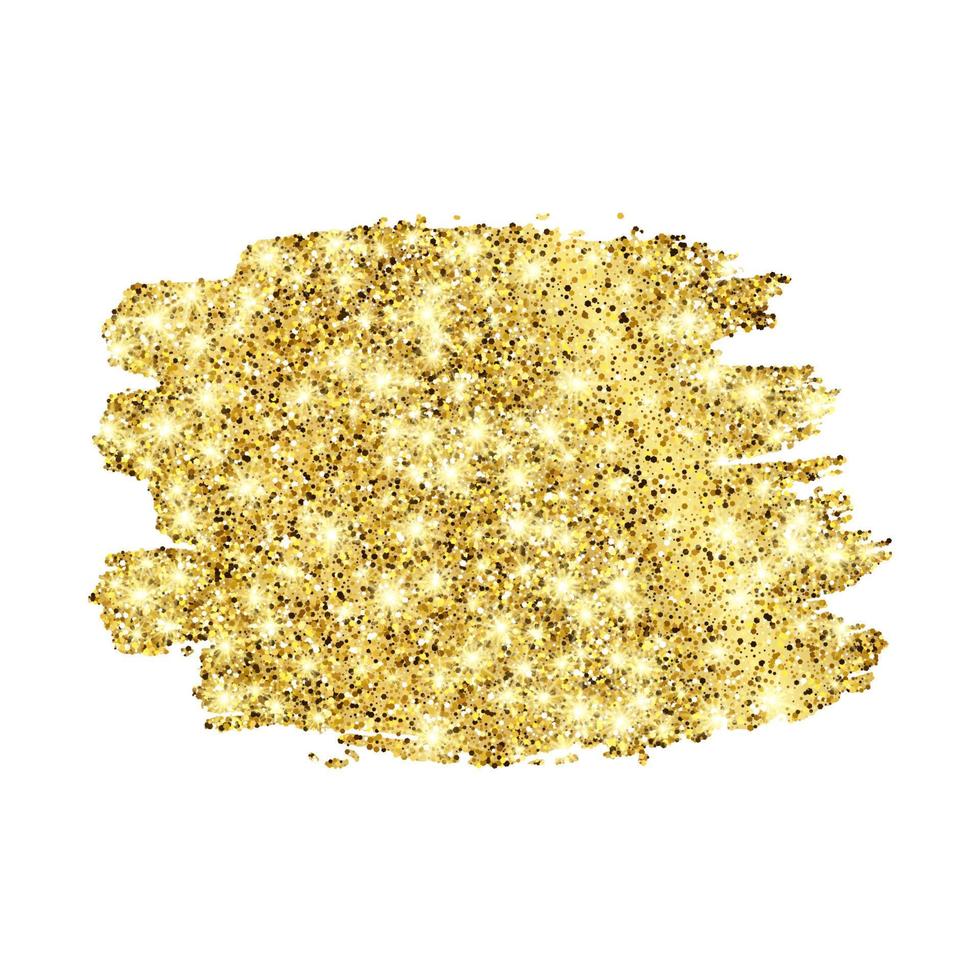 gouden verf glinsterende backdrop Aan een wit achtergrond. achtergrond met goud sparkles en schitteren effect. leeg ruimte voor uw tekst. vector illustratie