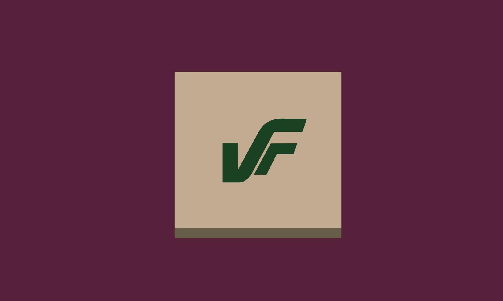 alfabet letters initialen monogram logo vf, fv, v en f vector