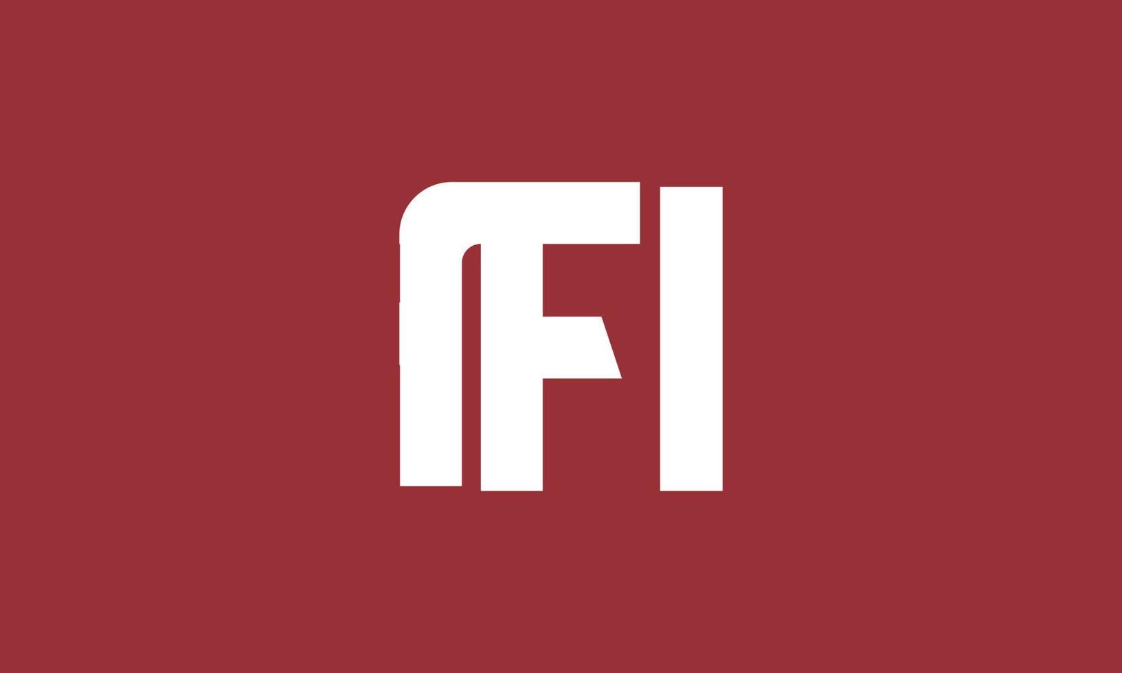 alfabet letters initialen monogram logo fm, mf, f en m vector