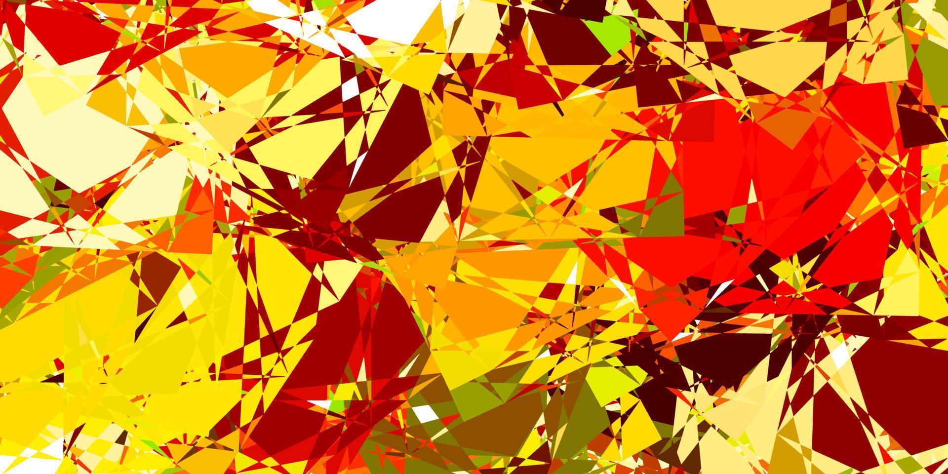 lichtgroene, rode vectorlay-out met driehoeksvormen. vector