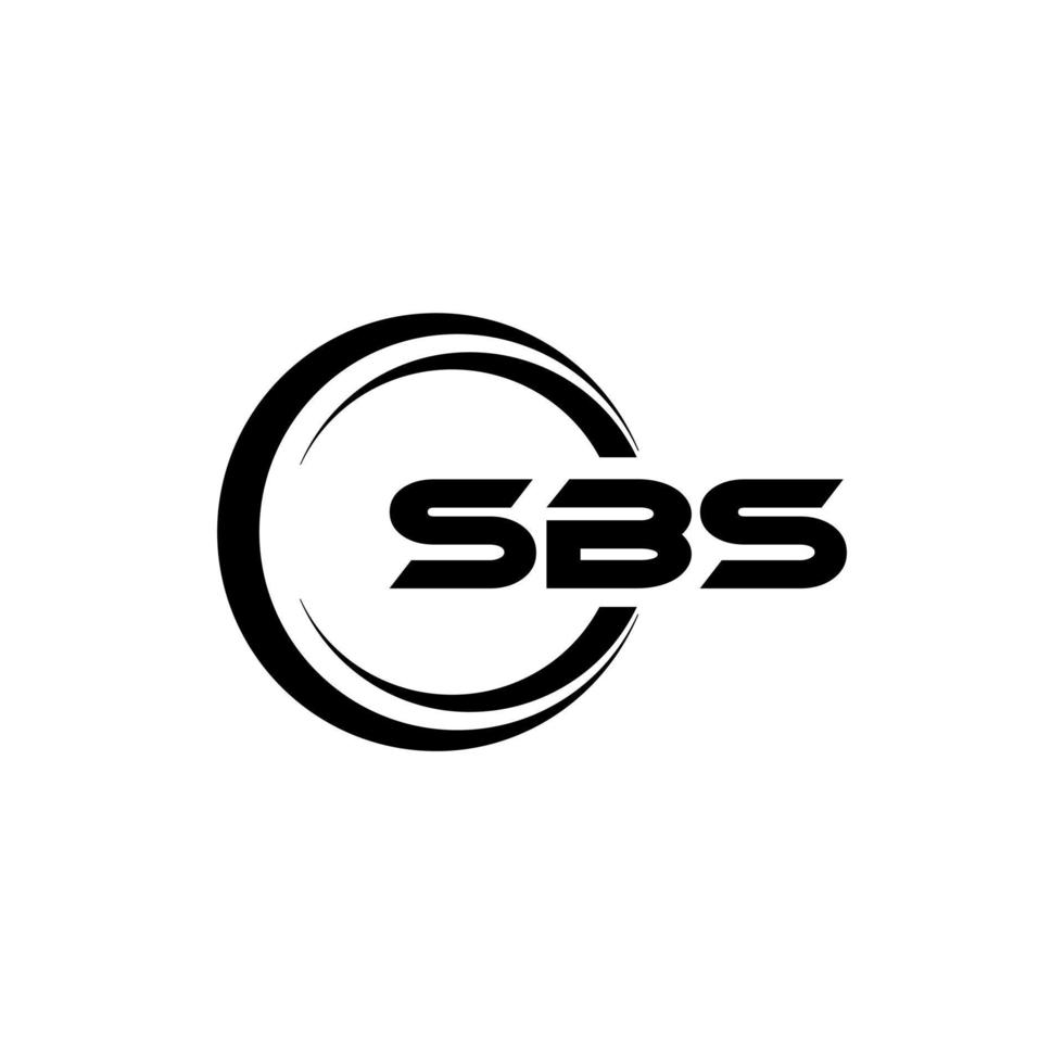 sbs brief logo ontwerp met wit achtergrond in illustrator. vector logo, schoonschrift ontwerpen voor logo, poster, uitnodiging, enz.