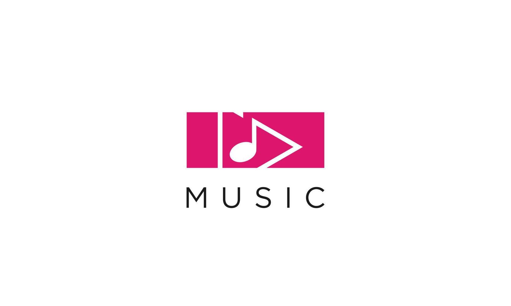 speler muziek- logos met minimaal lijn kunst pulse vector