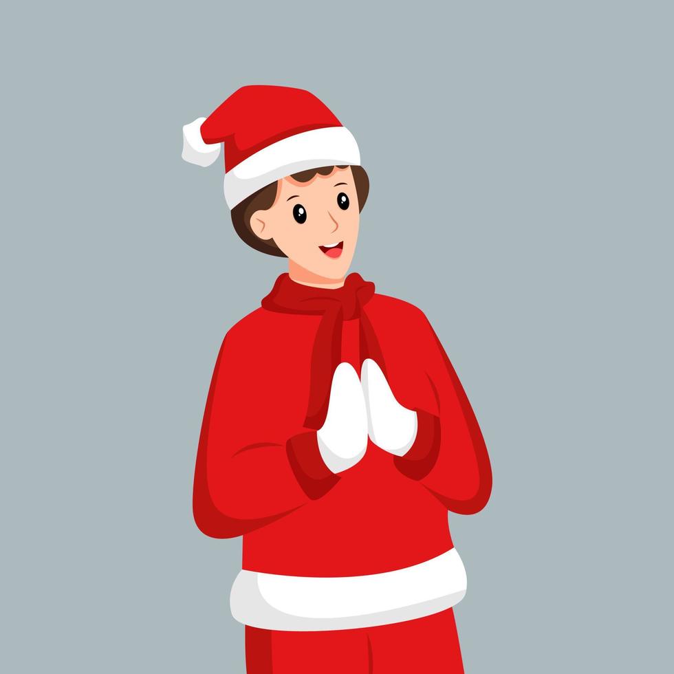 Kerstmis jongen karakter ontwerp illustratie vector