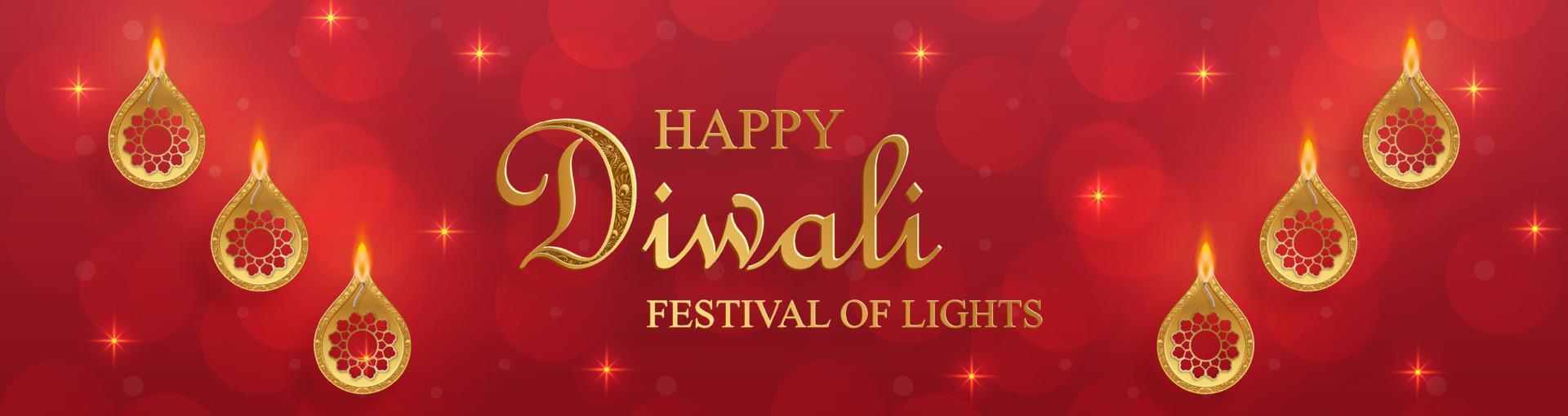 feestelijke diwali en deepawali-kaart. het Indiase lichtfestival vector