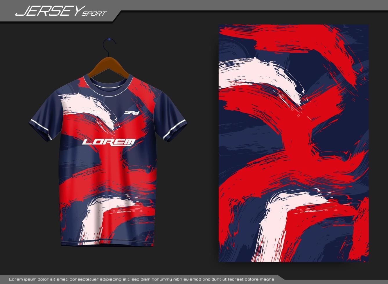 Jersey sport- t-shirt. voetbal Jersey mockup voor voetbal club. geschikt voor Jersey, achtergrond, poster, enz. vector