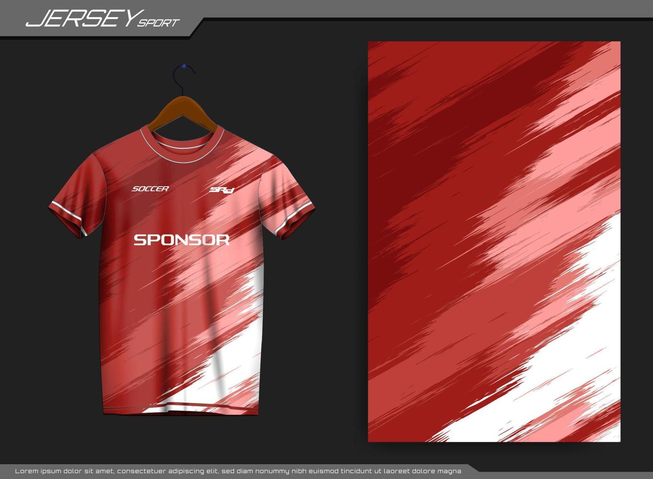 Jersey sport- t-shirt. voetbal Jersey mockup voor voetbal club. geschikt voor Jersey, achtergrond, poster, enz. vector