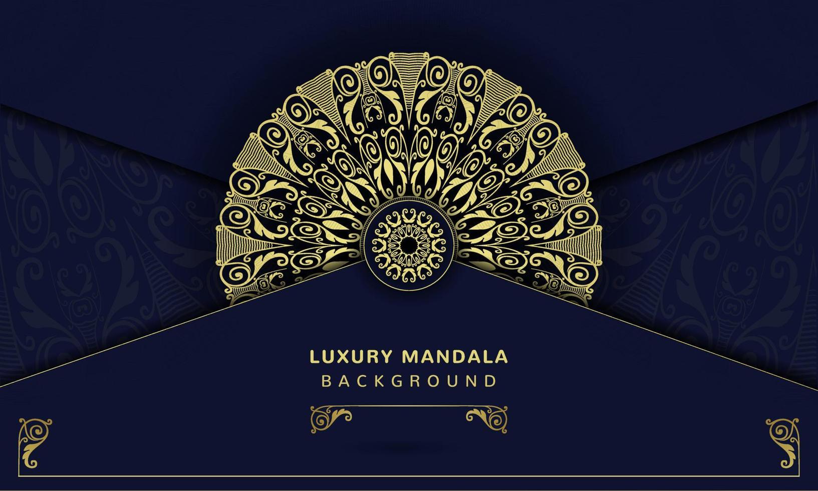 creatief luxe decoratief mandala achtergrond, abstract goud luxe patroon achtergrond vector
