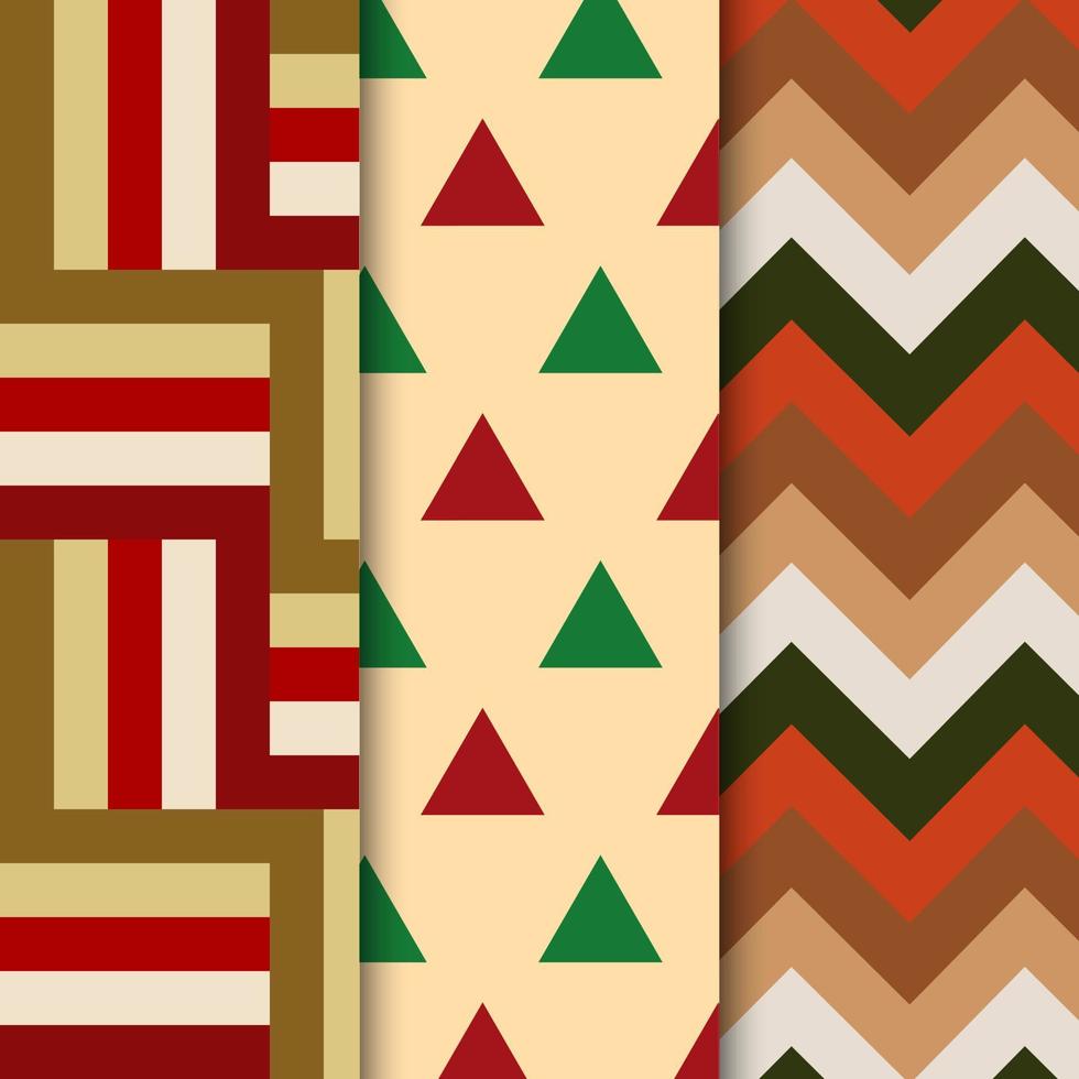 vector illustratie met reeks van geometrisch patronen voor Kerstmis pakket