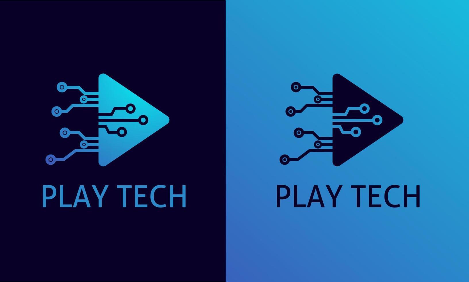 illustratie vector grafisch van sjabloon logo Speel tech