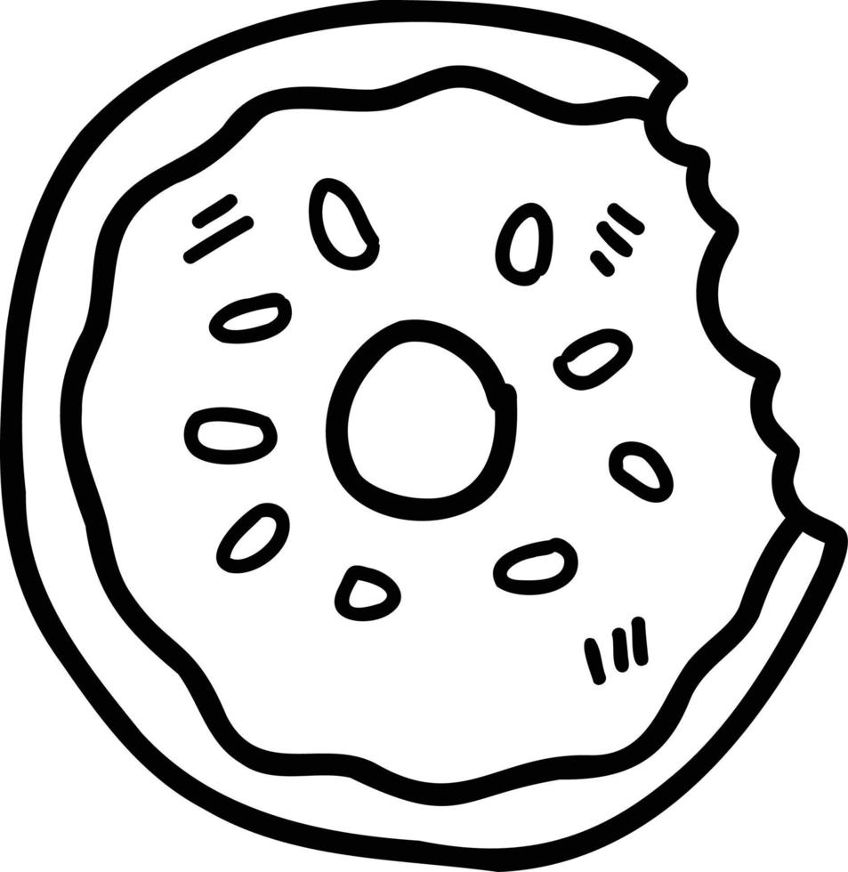 hand- getrokken lekker donuts illustratie vector