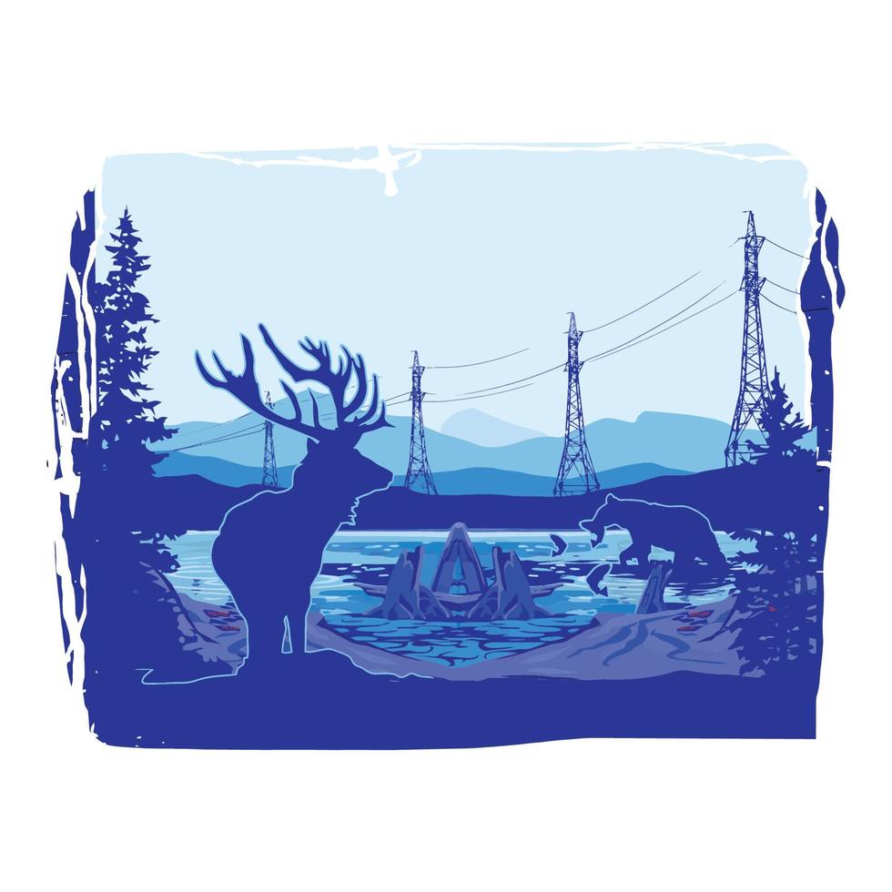 Alaska sticker. kan worden gebruikt voor t-shirt afdrukken, mok afdrukken, kussens, mode afdrukken ontwerp, kinderen dragen, baby douche, groet en ansichtkaart. t-shirt ontwerp vector