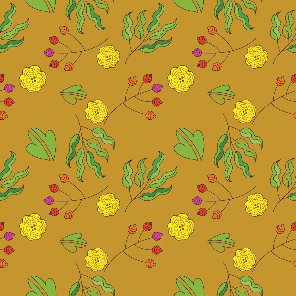 naadloos patroon met fantasie bloemen, natuurlijk behang, en bloemen decoratie Indisch stijl, krullen illustratie. paisley prints hand getekend elementen. huis decor. vector