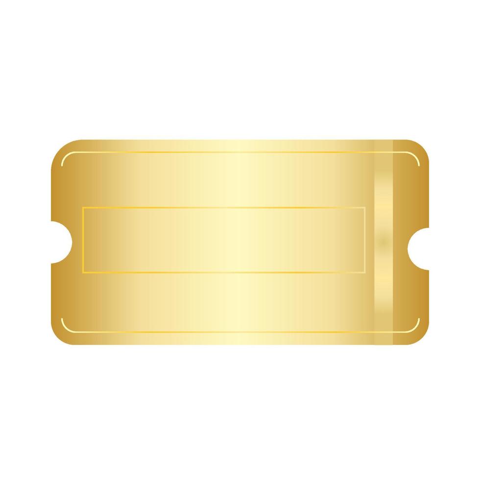 goud ticket tegoedbon cashback vector