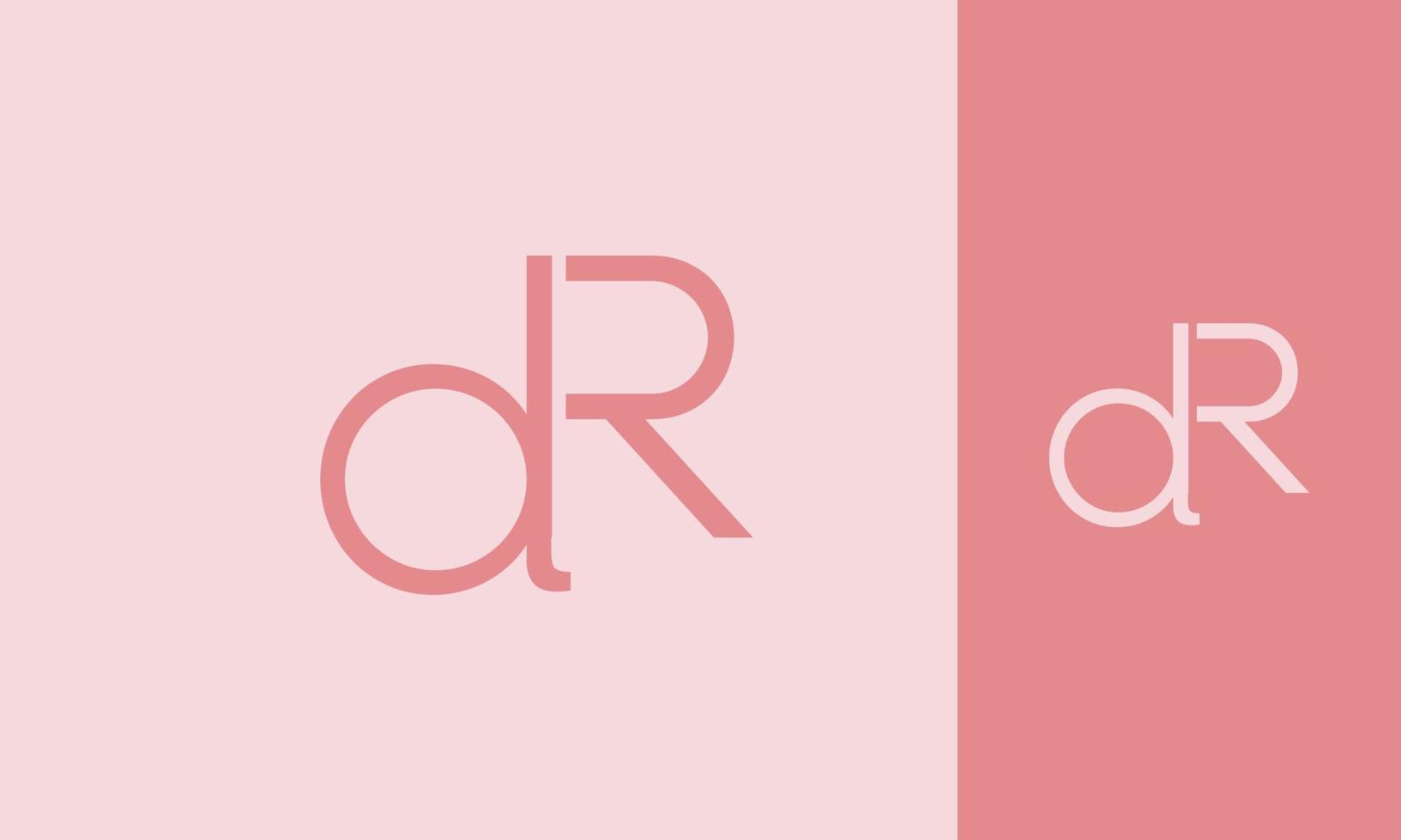 alfabet letters initialen monogram logo dr, rd, d en r vector
