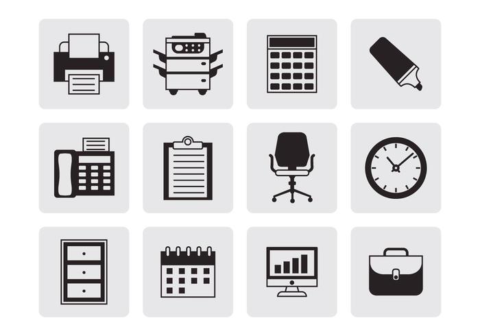 Gratis Office Pictogrammen Vector