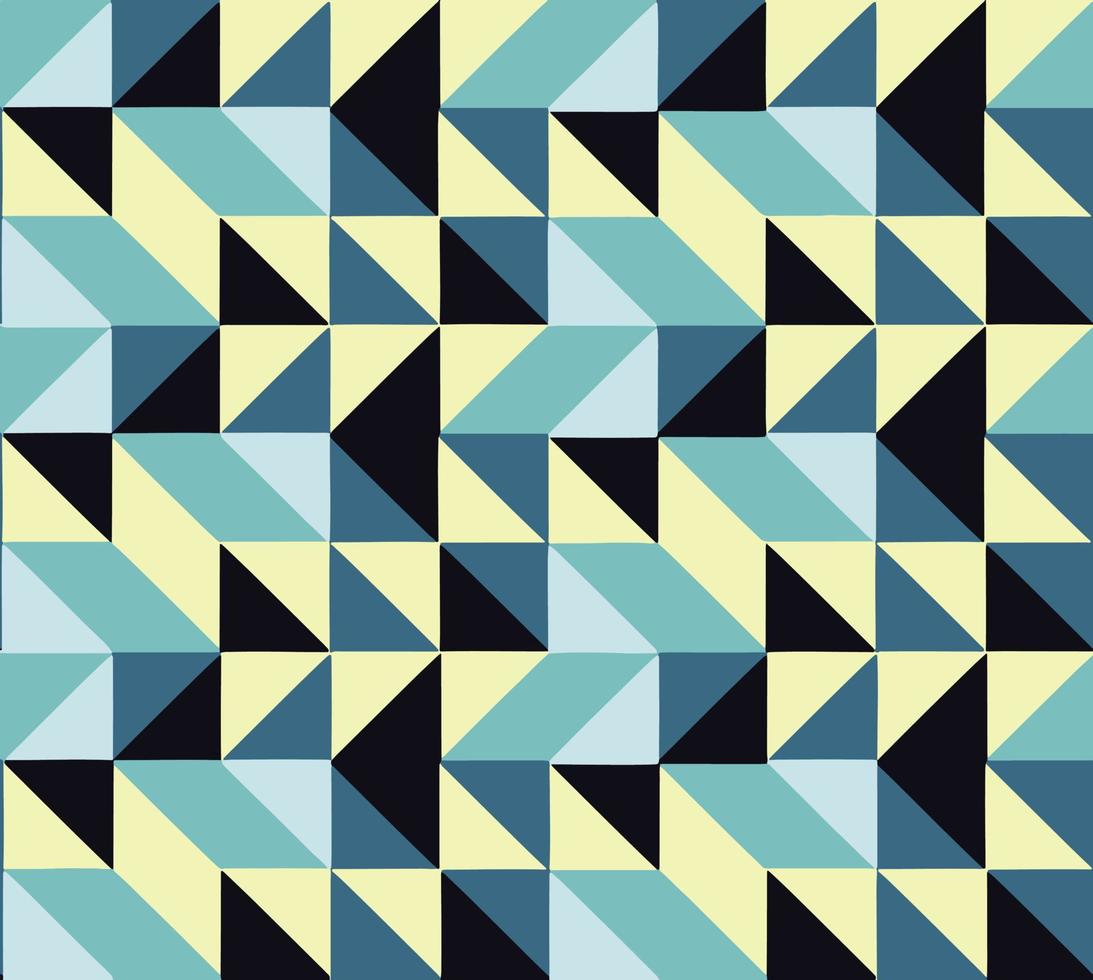 naadloos patroon met willekeurig gekleurde driehoeken generatief kunst achtergrond illustratie. vector illustratie