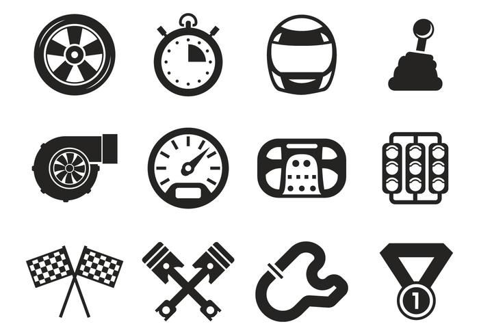 Gratis Race Car Icons Vector