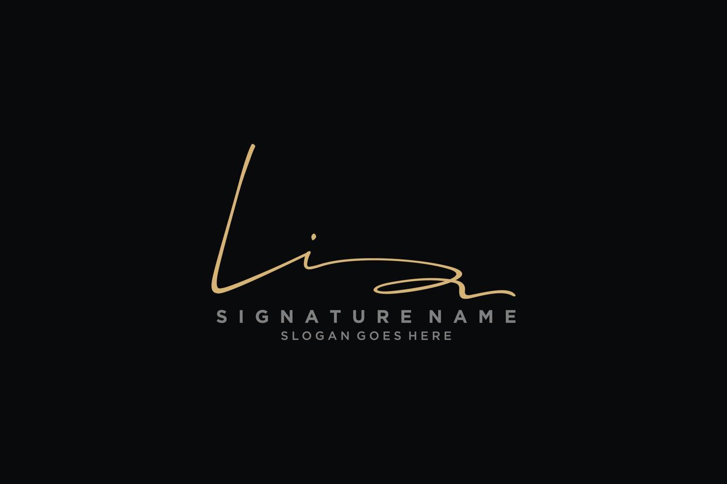 eerste li brief handtekening logo sjabloon elegant ontwerp logo teken symbool sjabloon vector icoon