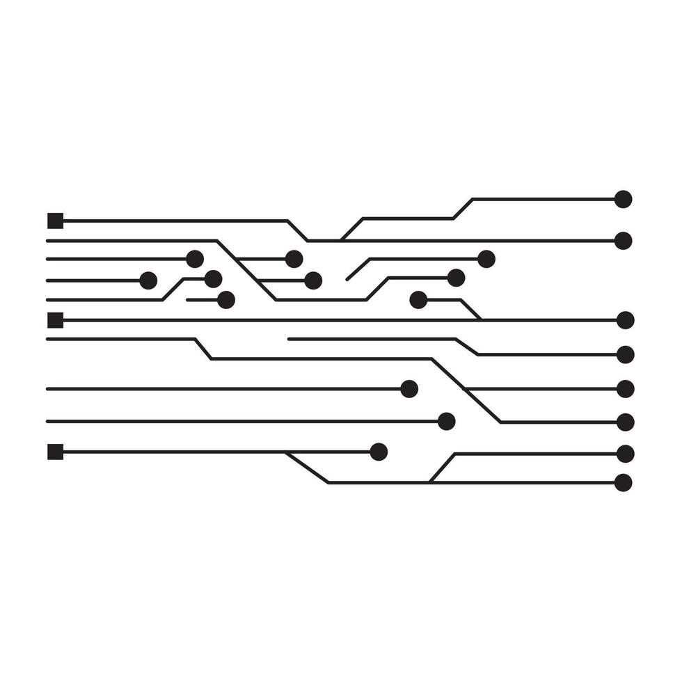 computer vector achtergrond met circuit