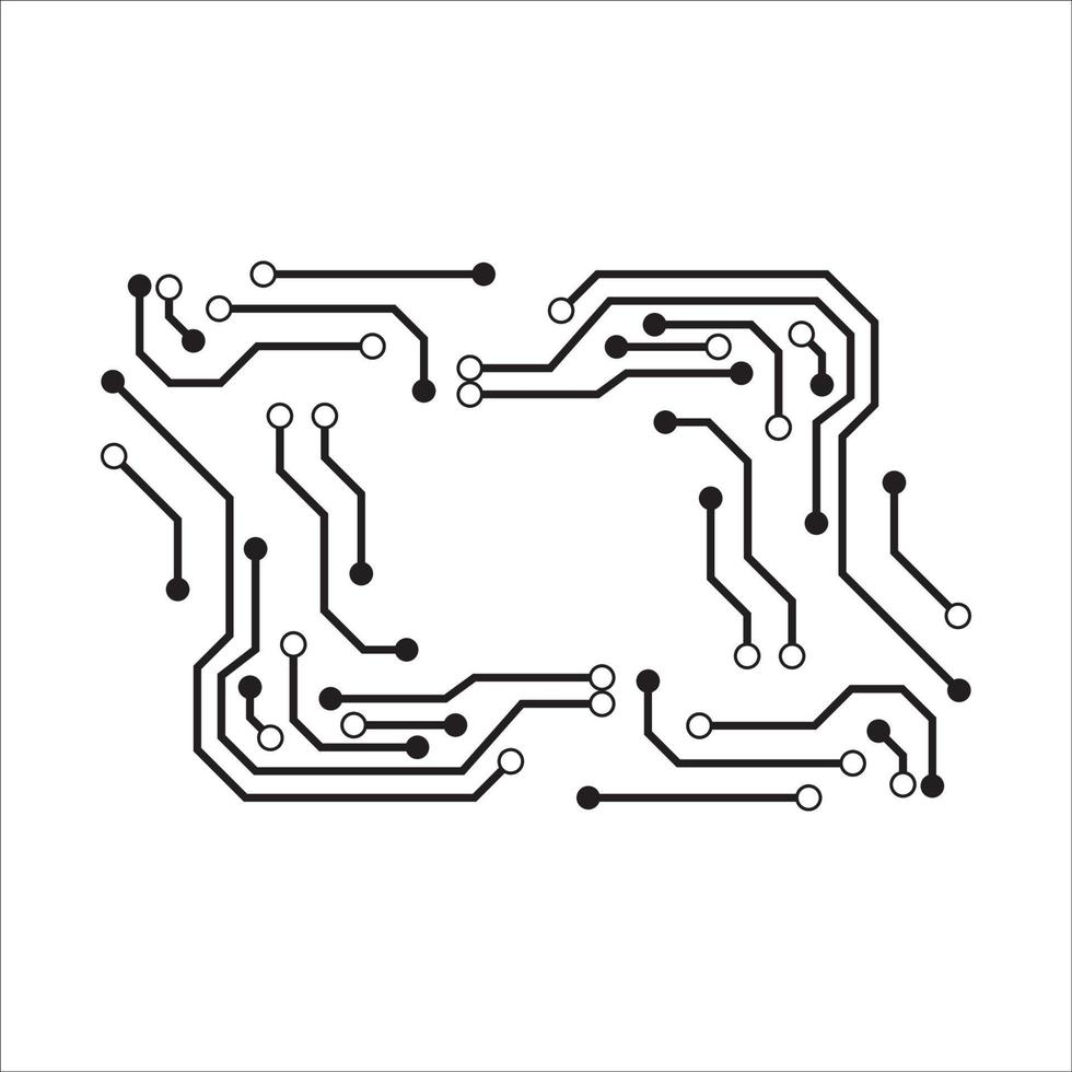 computer vector achtergrond met circuit