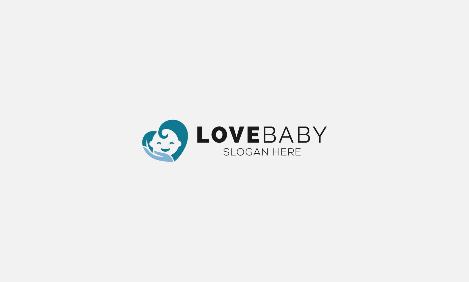 liefde logo moeder en baby ontwerp vector