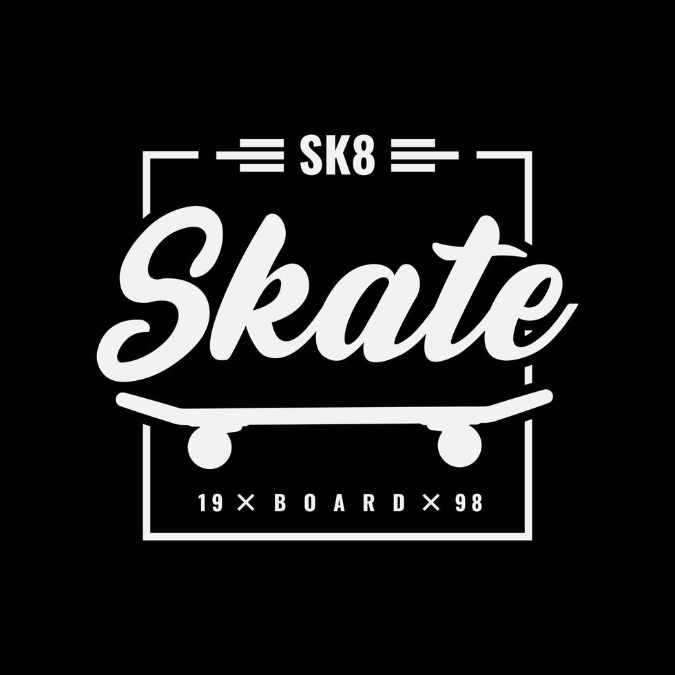 skateboard illustratie typografie. perfect voor het ontwerpen van een t-shirt vector