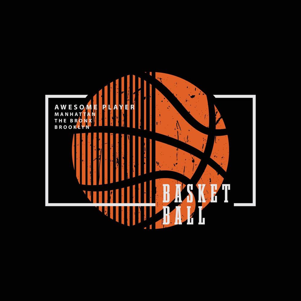 basketbal illustratie typografie. perfect voor het ontwerpen van t-shirts vector