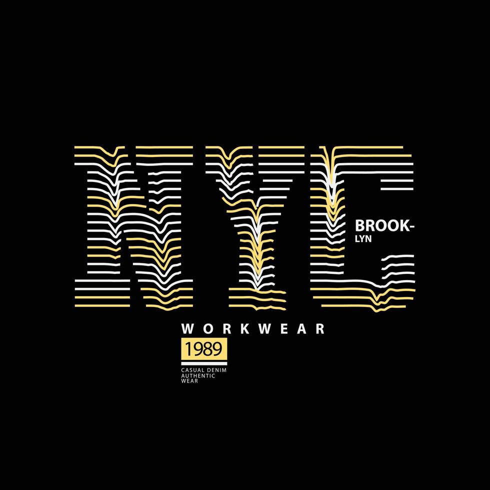 New York Brooklyn illustratie typografie. perfect voor het ontwerpen van t-shirts vector