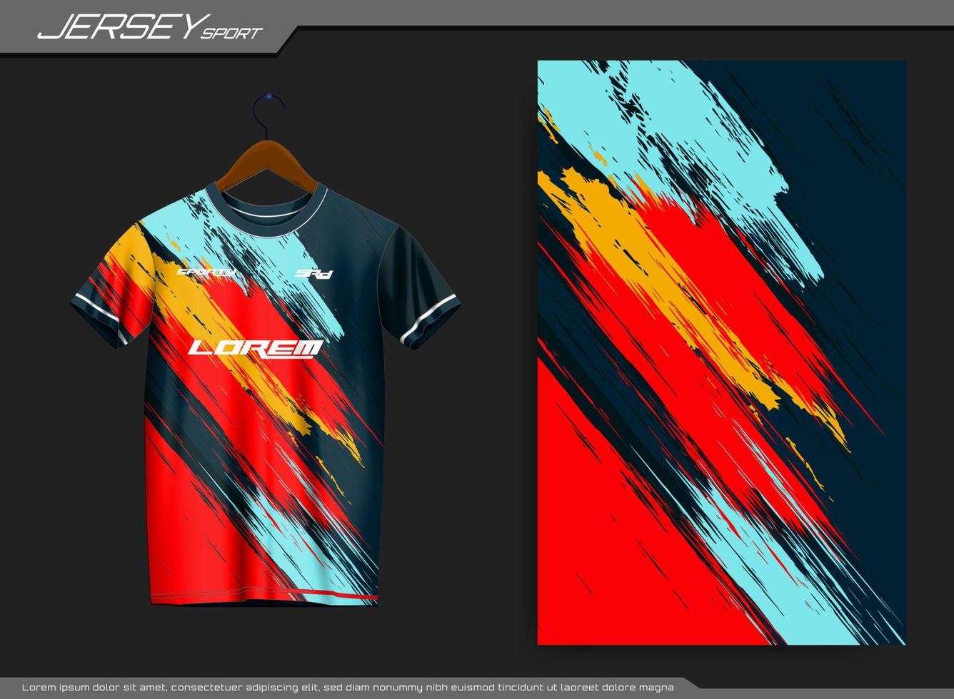 Jersey sport- t-shirt. voetbal Jersey mockup voor voetbal club. geschikt voor Jersey, achtergrond, poster, enz. vector