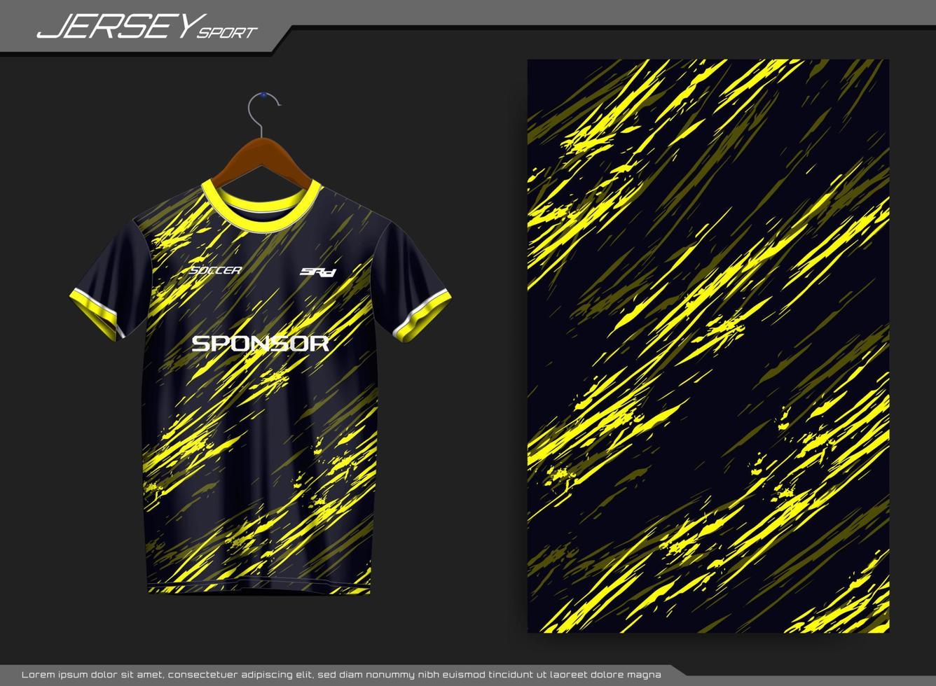 Jersey sport- t-shirt. voetbal Jersey mockup voor voetbal club. geschikt voor Jersey, achtergrond, poster, enz. vector