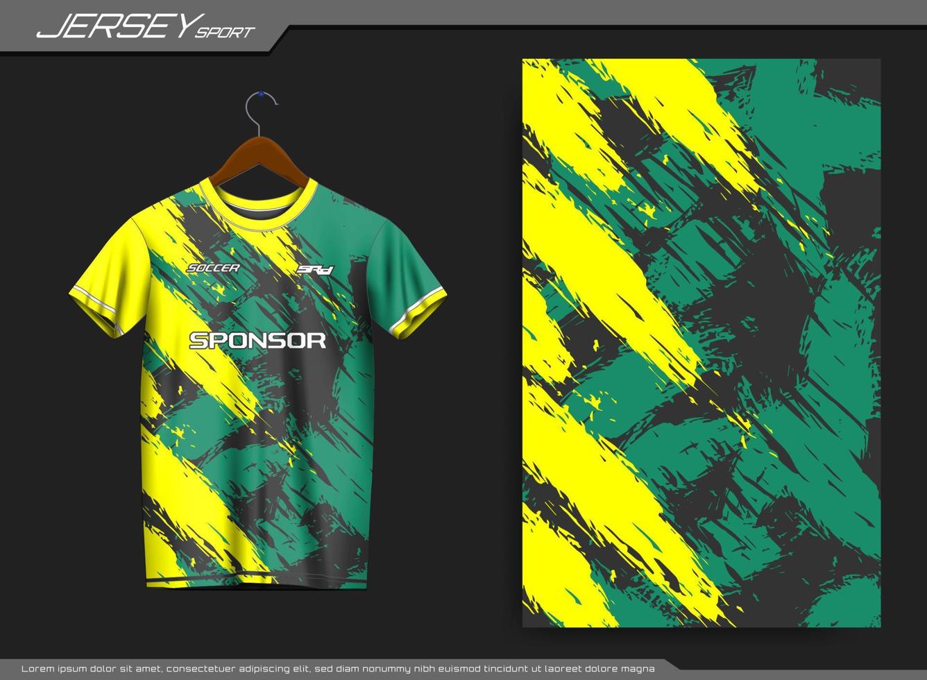 Jersey sport- t-shirt. voetbal Jersey mockup voor voetbal club. geschikt voor Jersey, achtergrond, poster, enz. vector