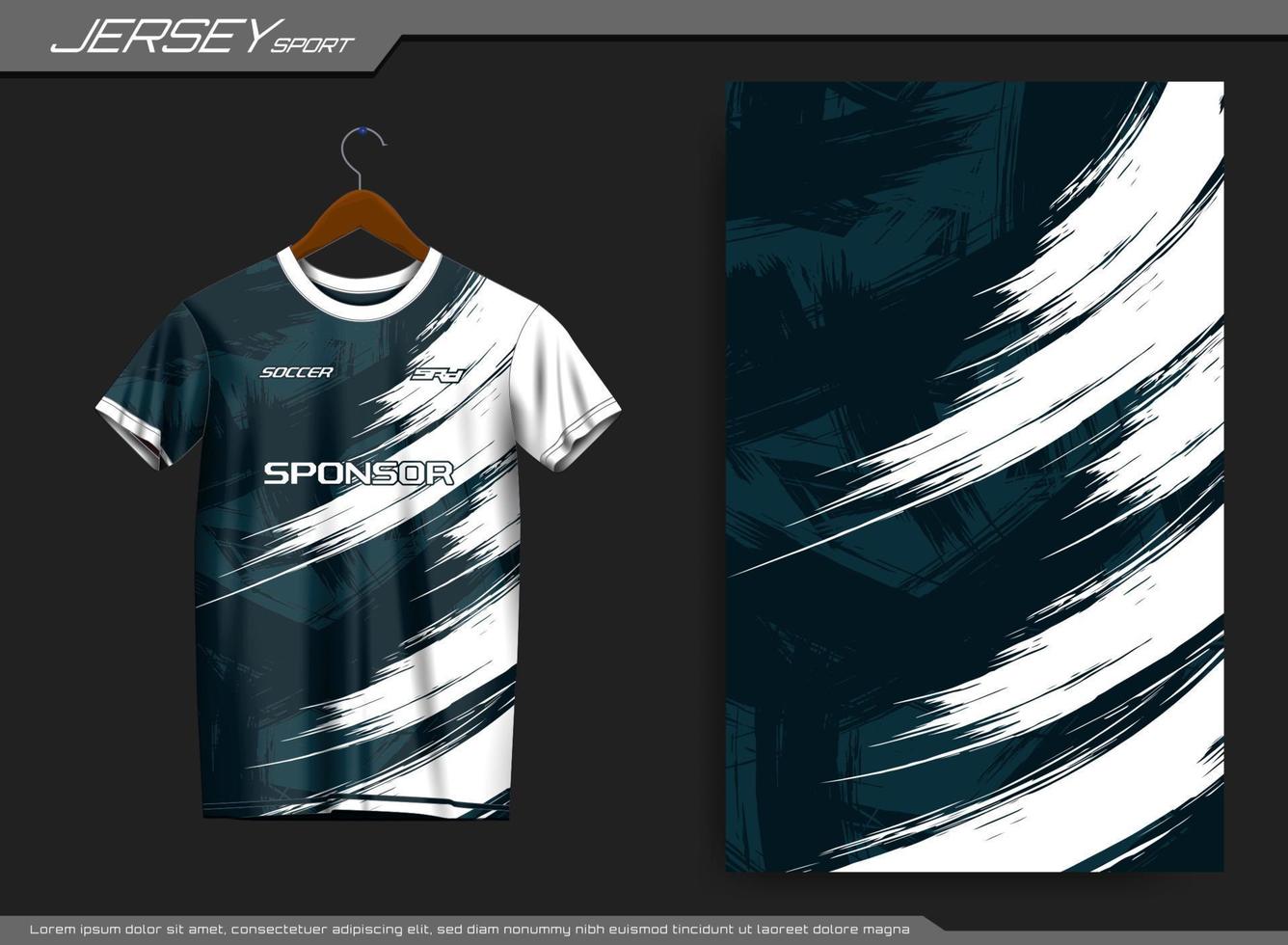 Jersey sport- t-shirt. voetbal Jersey mockup voor voetbal club. geschikt voor Jersey, achtergrond, poster, enz. vector