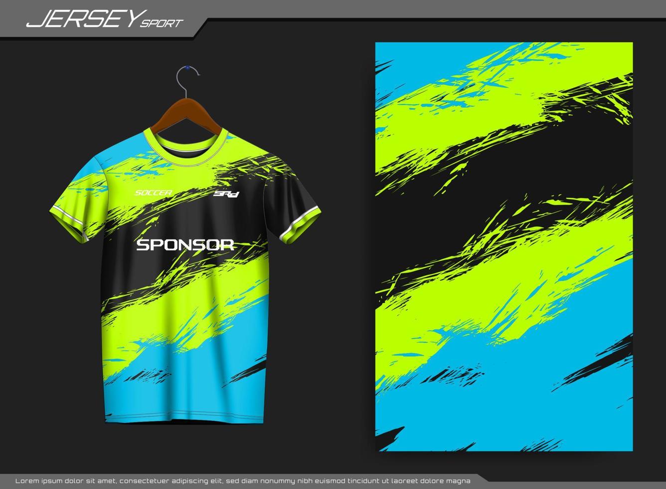 Jersey sport- t-shirt. voetbal Jersey mockup voor voetbal club. geschikt voor Jersey, achtergrond, poster, enz. vector