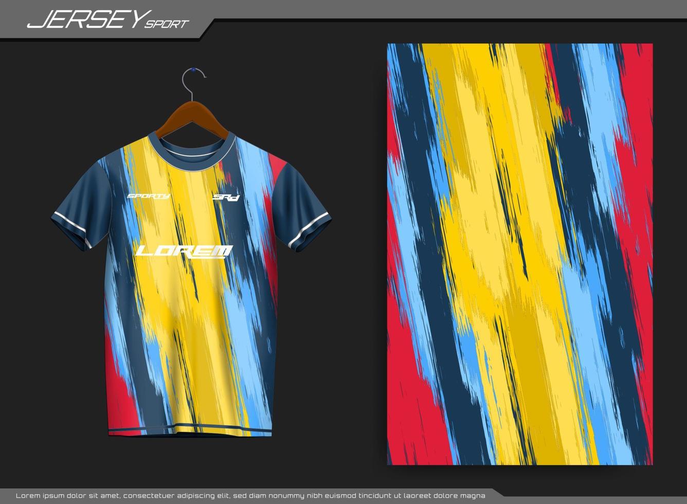 Jersey sport- t-shirt. voetbal Jersey mockup voor voetbal club. geschikt voor Jersey, achtergrond, poster, enz. vector