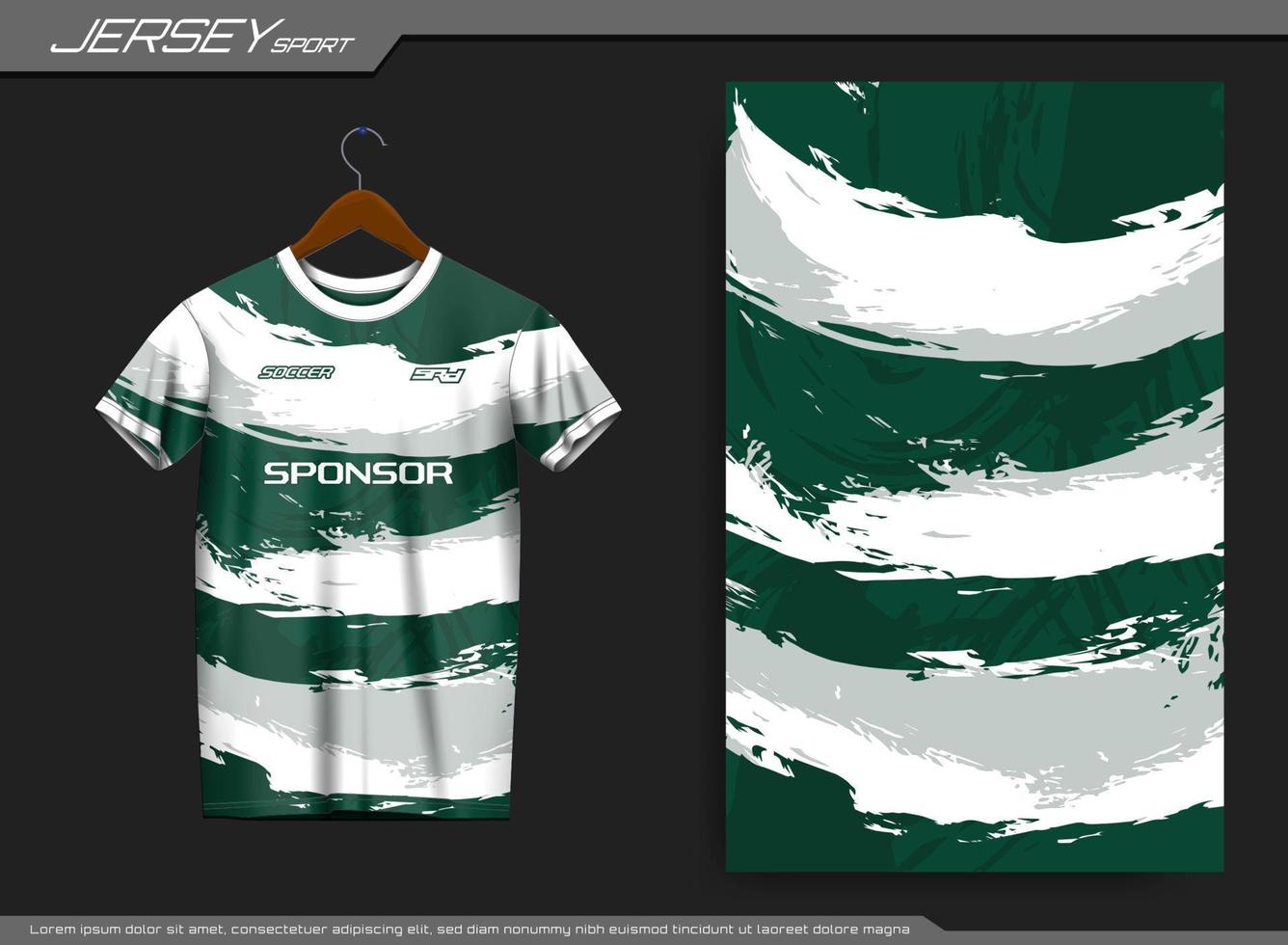 Jersey sport- t-shirt. voetbal Jersey mockup voor voetbal club. geschikt voor Jersey, achtergrond, poster, enz. vector