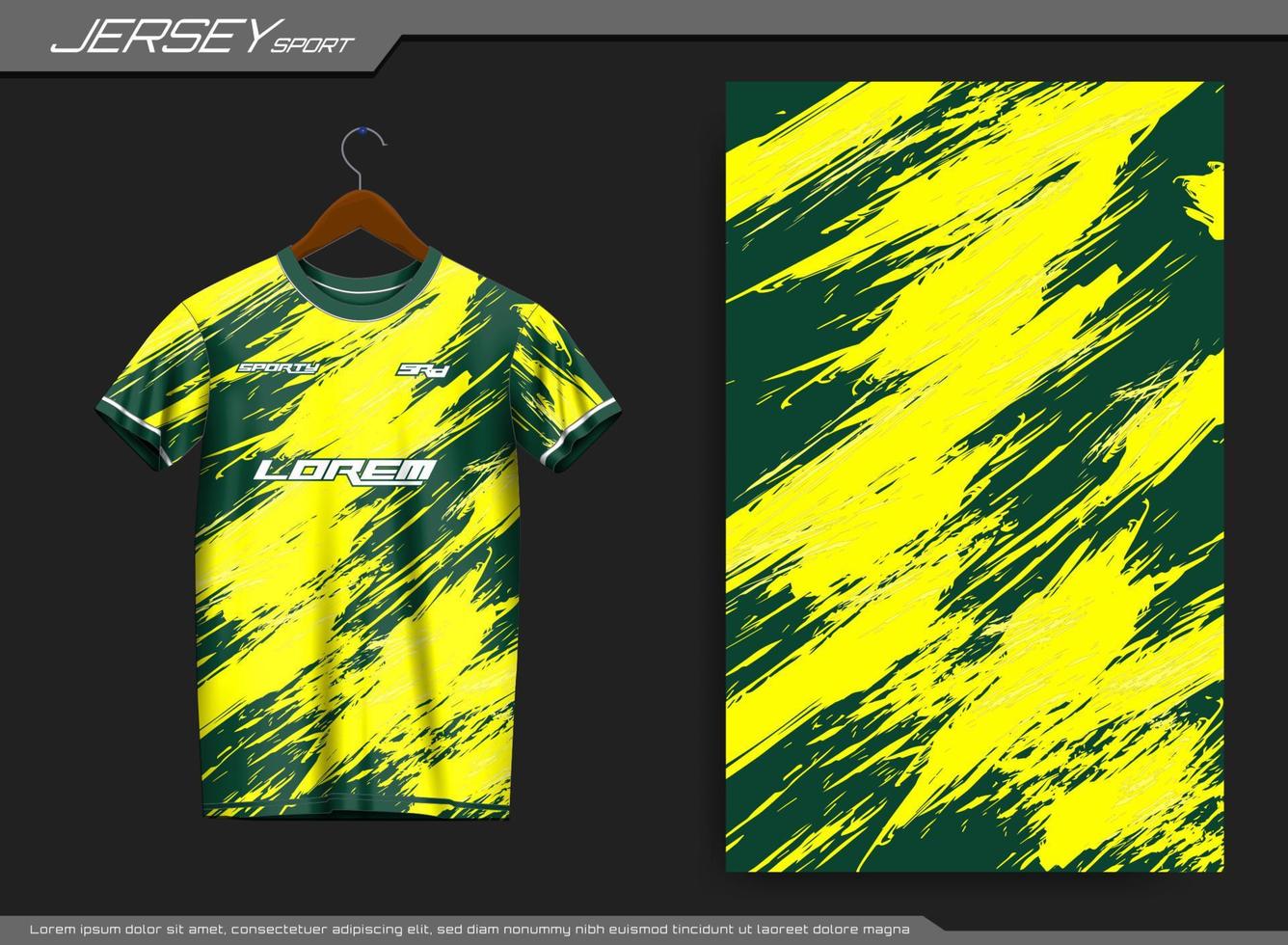 Jersey sport- t-shirt. voetbal Jersey mockup voor voetbal club. geschikt voor Jersey, achtergrond, poster, enz. vector