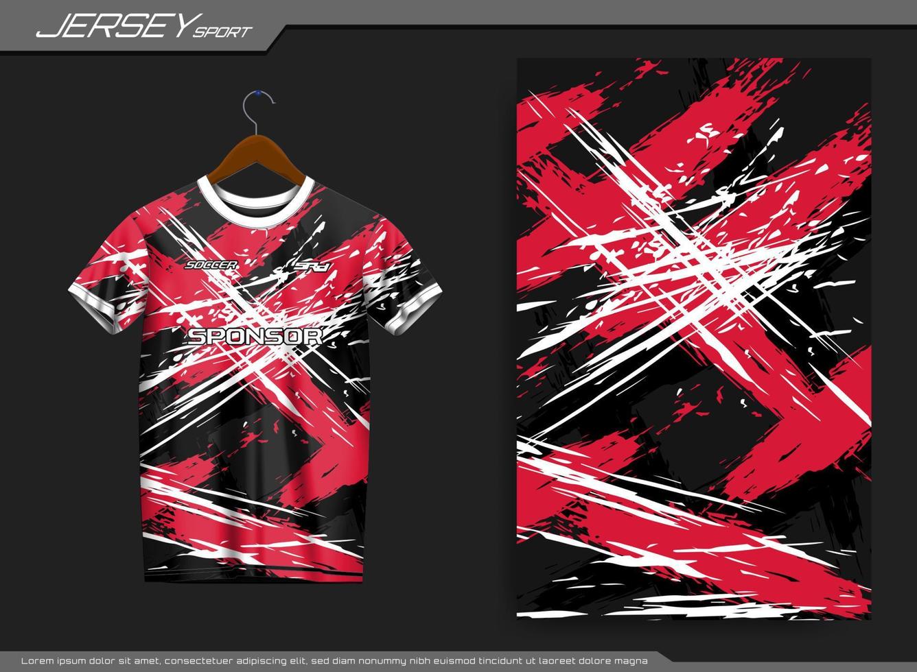 Jersey sport- t-shirt. voetbal Jersey mockup voor voetbal club. geschikt voor Jersey, achtergrond, poster, enz. vector