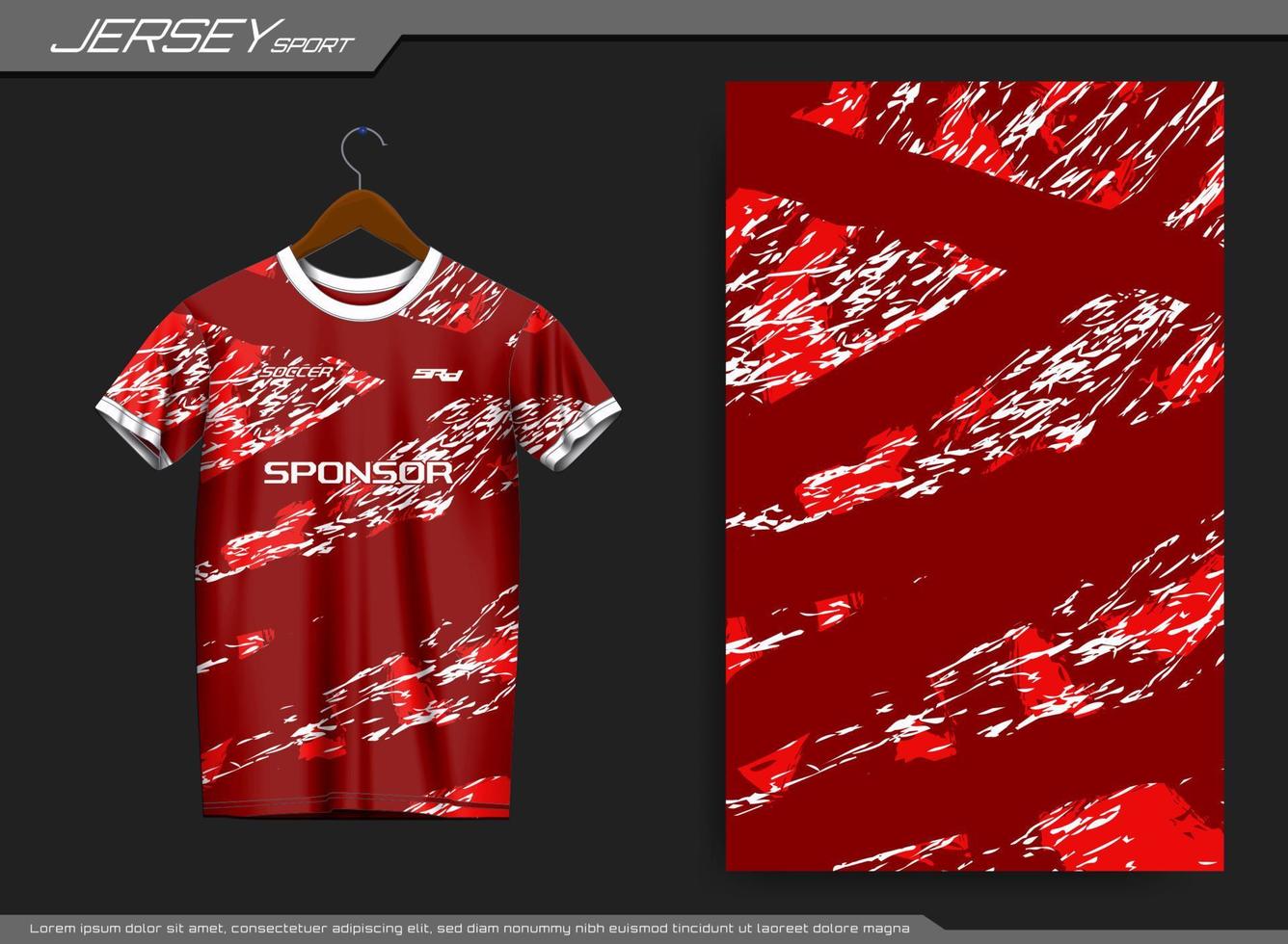 Jersey sport- t-shirt. voetbal Jersey mockup voor voetbal club. geschikt voor Jersey, achtergrond, poster, enz. vector