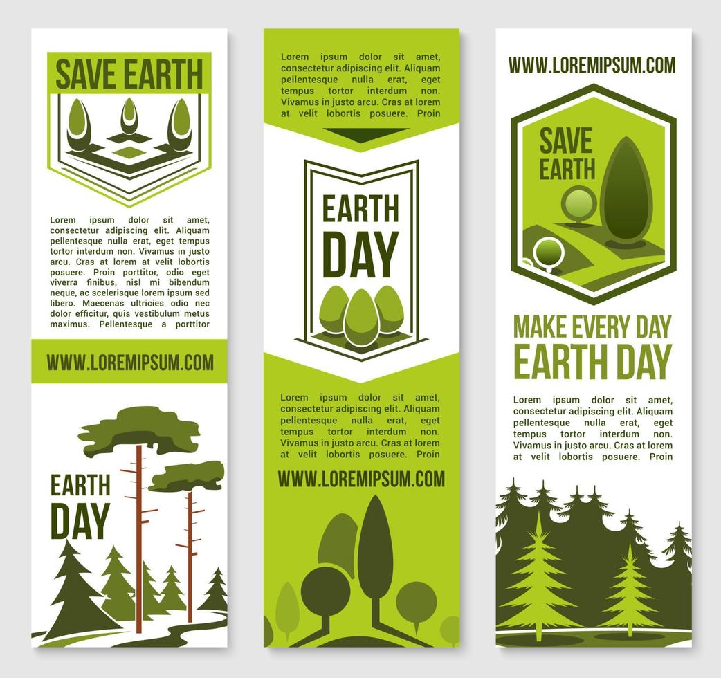 opslaan aarde planeet natuur vector banners sjabloon