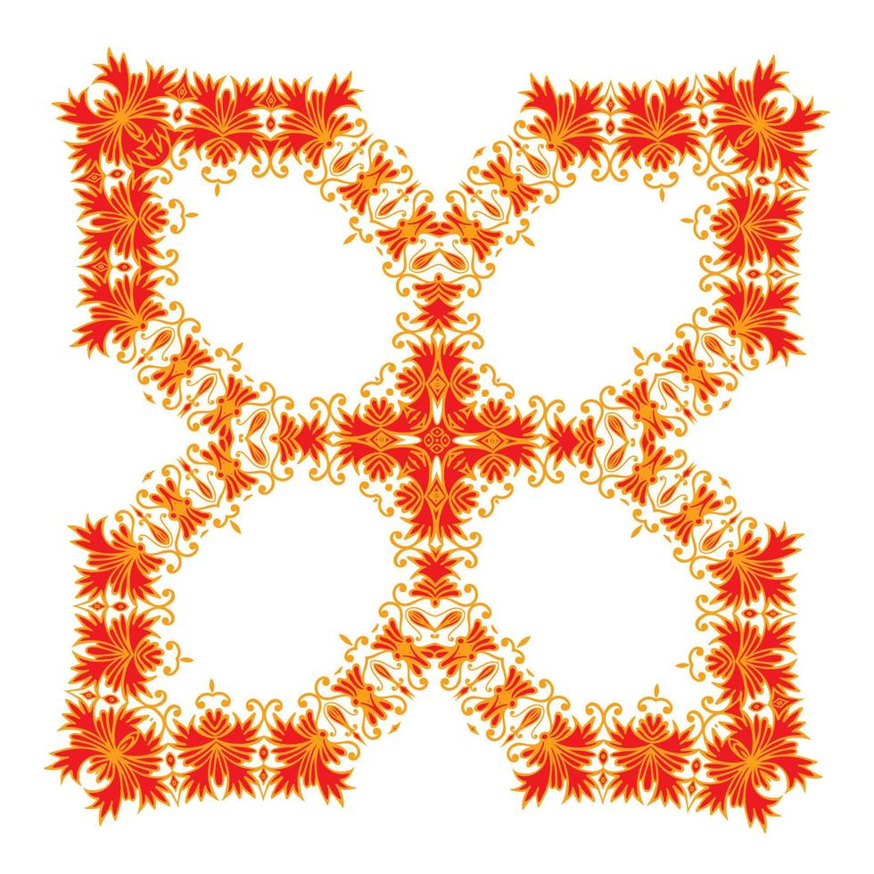 hand- tekening zentangle bloemen decoratief kleur kader vector