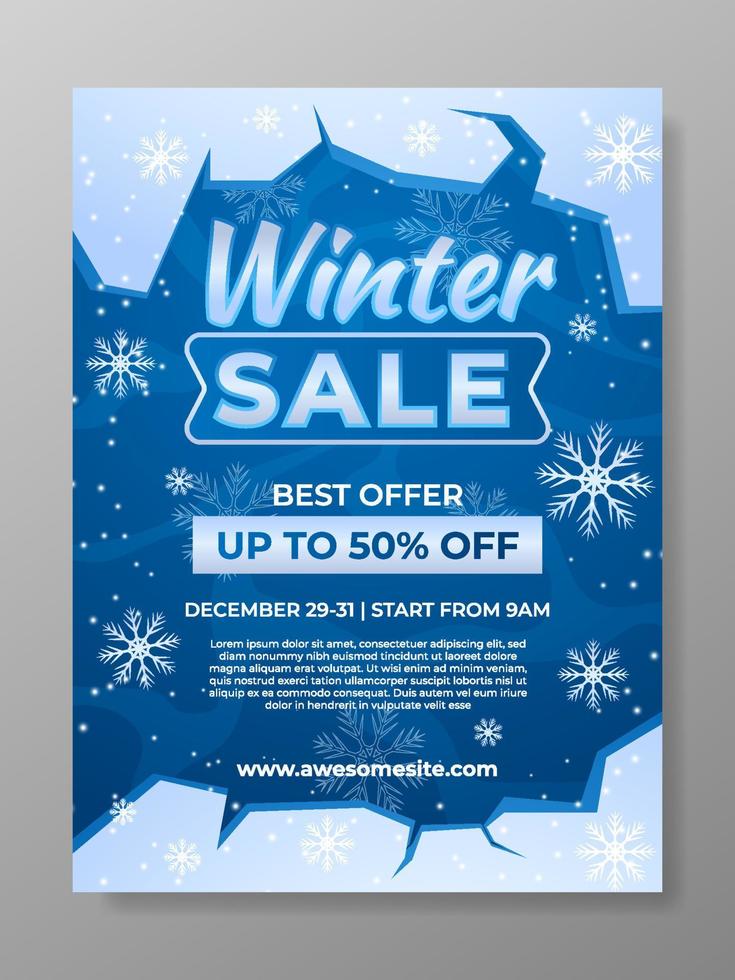 winter uitverkoop poster sjabloon vector