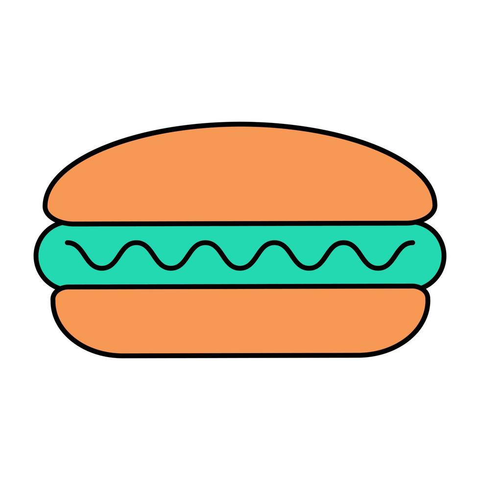 modern design icoon van hotdog burger vector