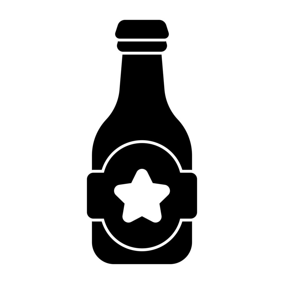 modern ontwerp icoon van wijn fles vector