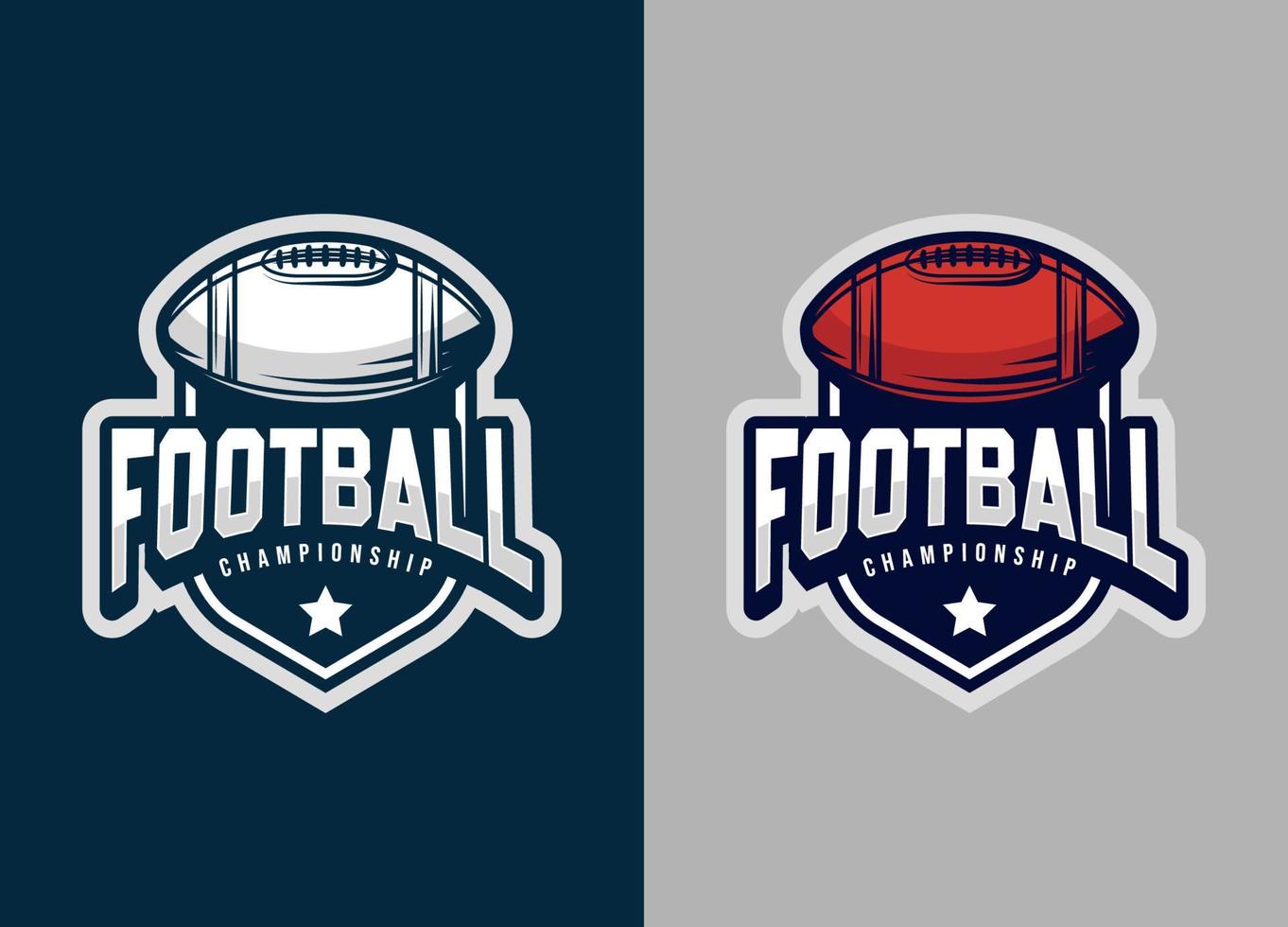 rugby en Amerikaans voetbal logo. sport modern logo en symbool illustratie. minimalistische team sport ontwerp. vector eps 10.