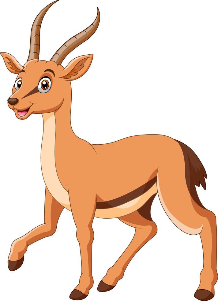 een schattig tekenfilm gazelle staat vector