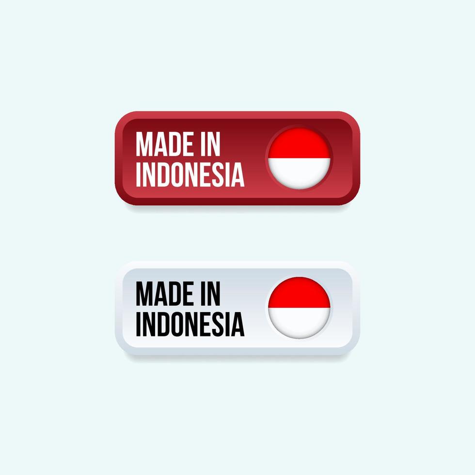 gemaakt in Indonesië sticker voor Product verpakking vector