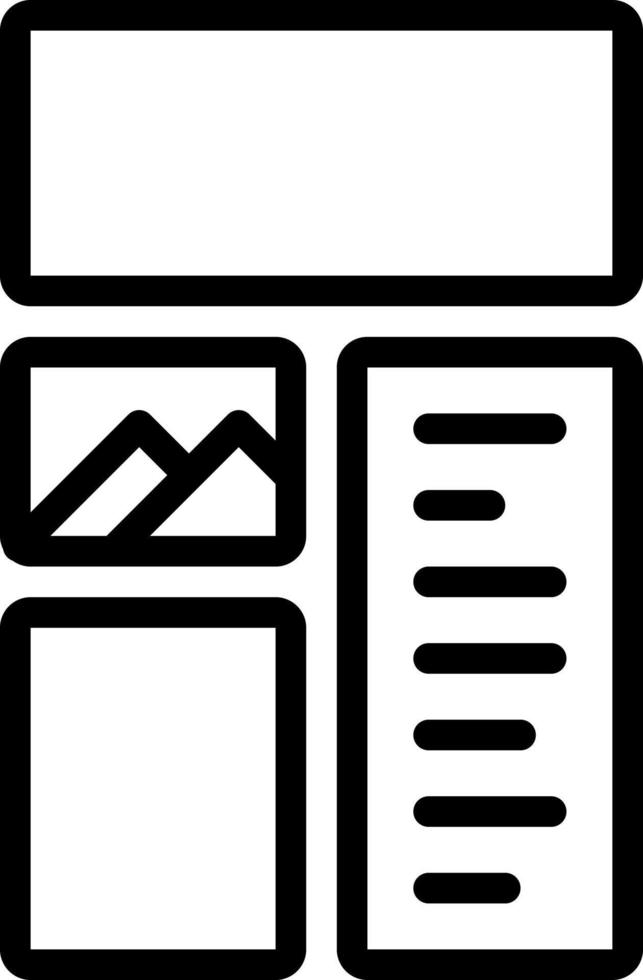 lijnpictogram voor lay-out vector